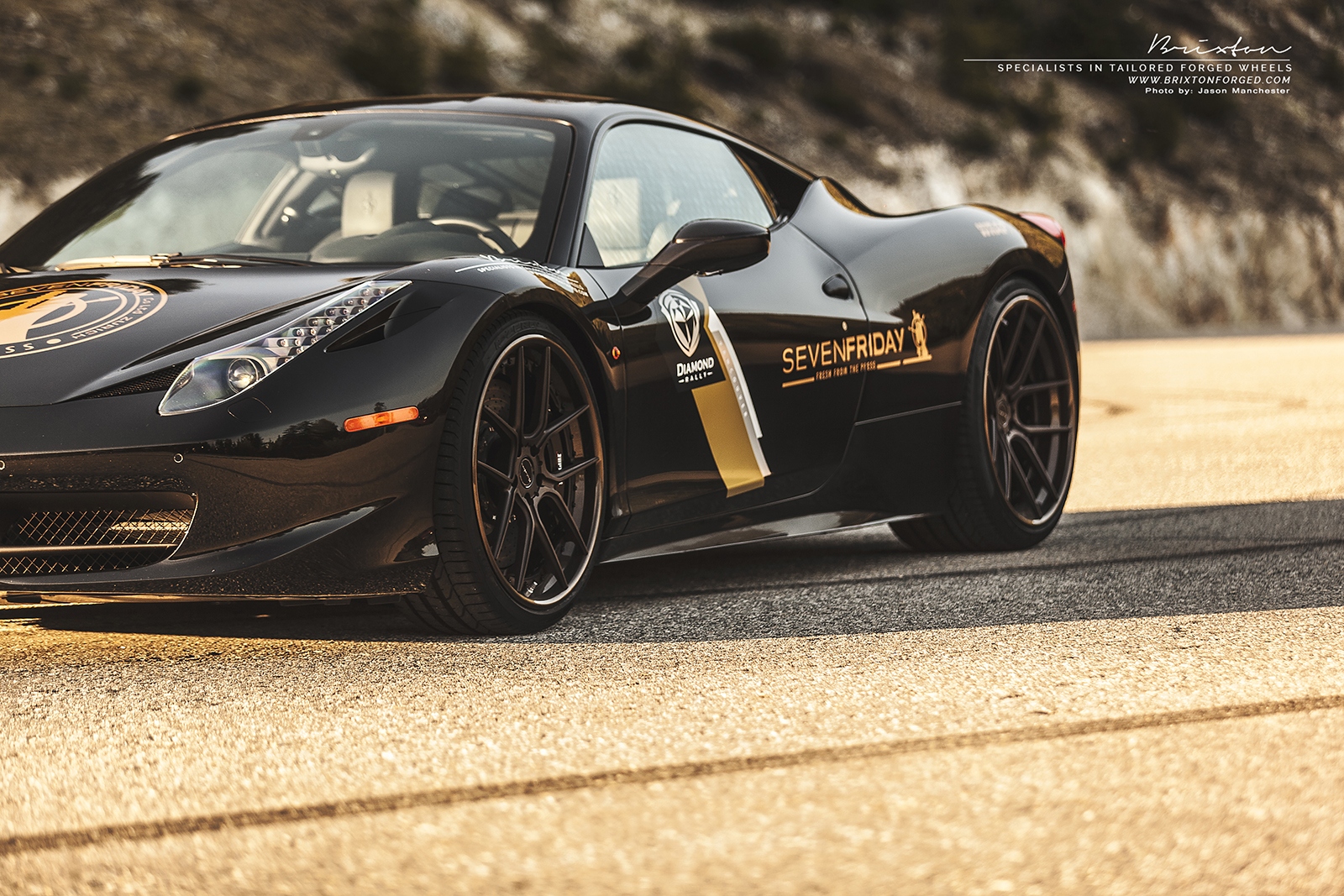 Великолепный Ferrari 458 Italia на кованых дисках Brixton